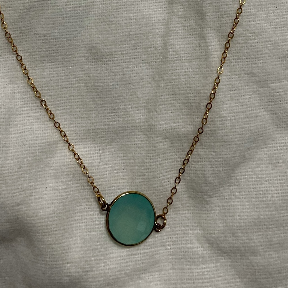 Gold filled chalcedony necklace - Picture 3 of 4